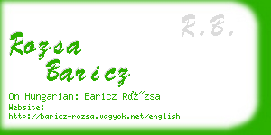 rozsa baricz business card